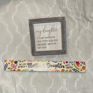Mother & Daughter Decorative Sign Set